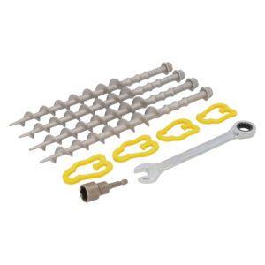 Alu-Camp complete set schroefharingen 15cm (set van 4) - inclusief adapterstuk en moersleutel